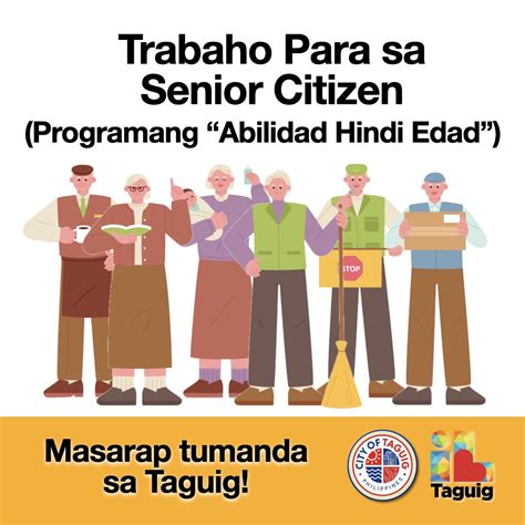 taguig senior citizen benefits|MASARAP TUMANDA SA TAGUIG: Mga Benepisyo at Libreng .